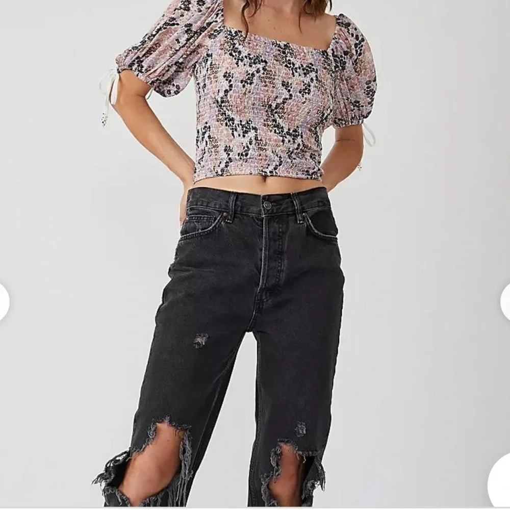 NWT Free People Back on Top Smocked Floral Crop Top $98
